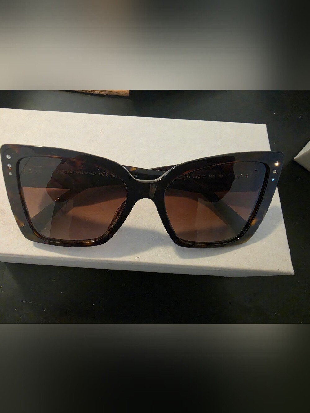 Brand New Jimmy Choo JC5001B  Tortoise Cat-Eye Sunglasses with Brown Lenses